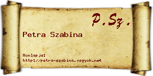 Petra Szabina névjegykártya